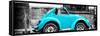 ¡Viva Mexico! Panoramic Collection - Small Turquoise VW Beetle Car-Philippe Hugonnard-Framed Stretched Canvas