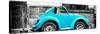 ¡Viva Mexico! Panoramic Collection - Small Turquoise VW Beetle Car-Philippe Hugonnard-Stretched Canvas
