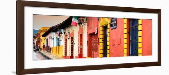 ¡Viva Mexico! Panoramic Collection - Street Scene San Cristobal de Las Casas II-Philippe Hugonnard-Framed Photographic Print