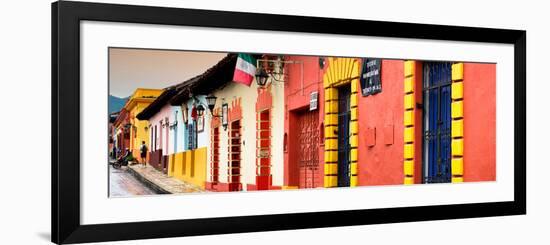 ¡Viva Mexico! Panoramic Collection - Street Scene San Cristobal de Las Casas II-Philippe Hugonnard-Framed Photographic Print