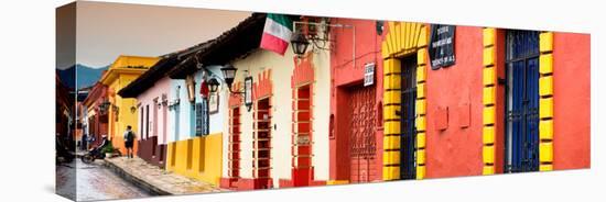 ¡Viva Mexico! Panoramic Collection - Street Scene San Cristobal de Las Casas II-Philippe Hugonnard-Stretched Canvas