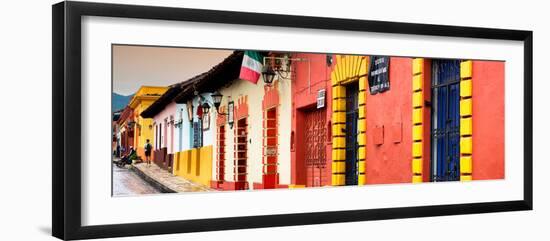 ¡Viva Mexico! Panoramic Collection - Street Scene San Cristobal de Las Casas II-Philippe Hugonnard-Framed Photographic Print