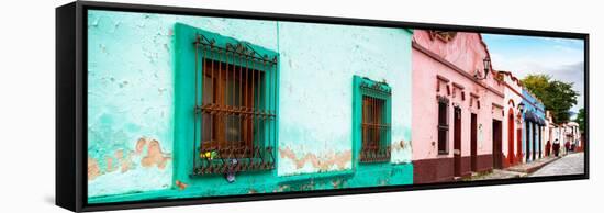 ¡Viva Mexico! Panoramic Collection - Street Scene San Cristobal de Las Casas-Philippe Hugonnard-Framed Stretched Canvas