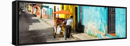 ¡Viva Mexico! Panoramic Collection - Street Vendor in San Cristobal-Philippe Hugonnard-Framed Stretched Canvas