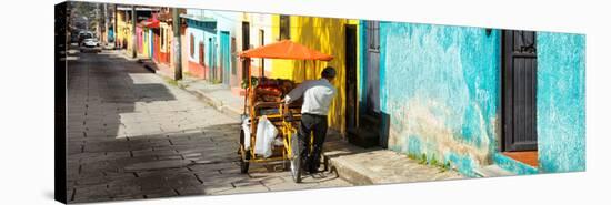 ¡Viva Mexico! Panoramic Collection - Street Vendor in San Cristobal-Philippe Hugonnard-Stretched Canvas