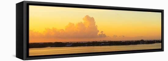 ¡Viva Mexico! Panoramic Collection - Sunset over Cancun-Philippe Hugonnard-Framed Stretched Canvas