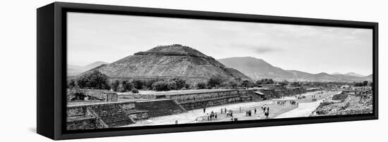 ¡Viva Mexico! Panoramic Collection - Teotihuacan Pyramid II-Philippe Hugonnard-Framed Stretched Canvas