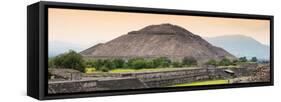 ¡Viva Mexico! Panoramic Collection - Teotihuacan Pyramid III-Philippe Hugonnard-Framed Stretched Canvas