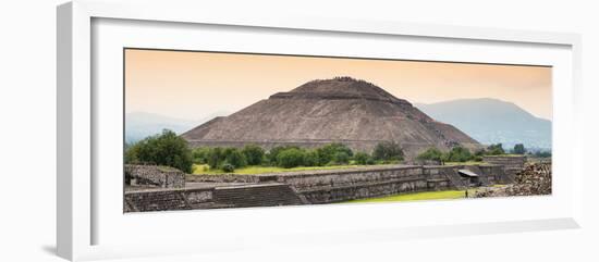 ¡Viva Mexico! Panoramic Collection - Teotihuacan Pyramid III-Philippe Hugonnard-Framed Photographic Print