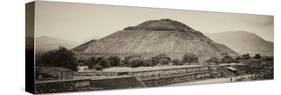 ¡Viva Mexico! Panoramic Collection - Teotihuacan Pyramid IV-Philippe Hugonnard-Stretched Canvas
