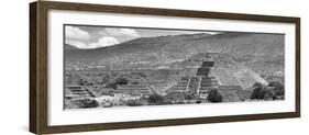 ¡Viva Mexico! Panoramic Collection - Teotihuacan Pyramid of the Sun I-Philippe Hugonnard-Framed Photographic Print