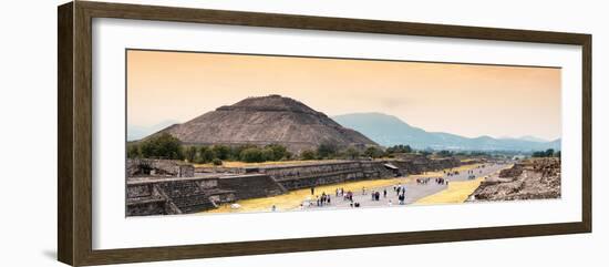 ¡Viva Mexico! Panoramic Collection - Teotihuacan Pyramid-Philippe Hugonnard-Framed Photographic Print