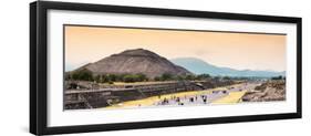 ¡Viva Mexico! Panoramic Collection - Teotihuacan Pyramid-Philippe Hugonnard-Framed Photographic Print