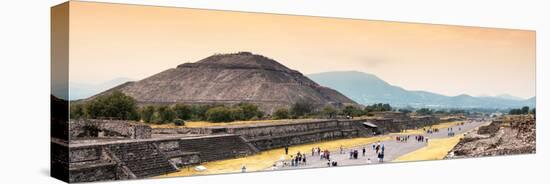 ¡Viva Mexico! Panoramic Collection - Teotihuacan Pyramid-Philippe Hugonnard-Stretched Canvas