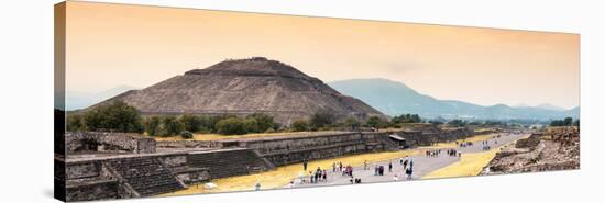 ¡Viva Mexico! Panoramic Collection - Teotihuacan Pyramid-Philippe Hugonnard-Stretched Canvas