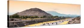 ¡Viva Mexico! Panoramic Collection - Teotihuacan Pyramid-Philippe Hugonnard-Stretched Canvas