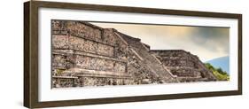 ¡Viva Mexico! Panoramic Collection - Teotihuacan Pyramids III-Philippe Hugonnard-Framed Photographic Print