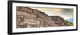 ¡Viva Mexico! Panoramic Collection - Teotihuacan Pyramids III-Philippe Hugonnard-Framed Photographic Print