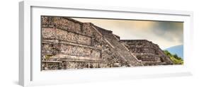 ¡Viva Mexico! Panoramic Collection - Teotihuacan Pyramids III-Philippe Hugonnard-Framed Photographic Print