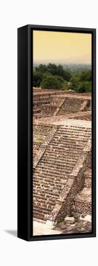 ¡Viva Mexico! Panoramic Collection - Teotihuacan Pyramids of the Sun III-Philippe Hugonnard-Framed Stretched Canvas