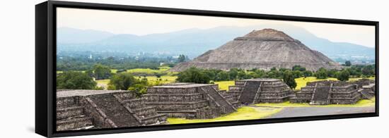 ¡Viva Mexico! Panoramic Collection - Teotihuacan Pyramids V-Philippe Hugonnard-Framed Stretched Canvas