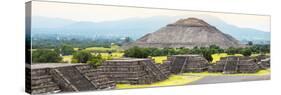 ¡Viva Mexico! Panoramic Collection - Teotihuacan Pyramids V-Philippe Hugonnard-Stretched Canvas