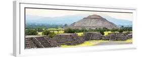 ¡Viva Mexico! Panoramic Collection - Teotihuacan Pyramids V-Philippe Hugonnard-Framed Premium Photographic Print
