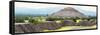 ¡Viva Mexico! Panoramic Collection - Teotihuacan Pyramids V-Philippe Hugonnard-Framed Stretched Canvas