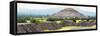 ¡Viva Mexico! Panoramic Collection - Teotihuacan Pyramids V-Philippe Hugonnard-Framed Stretched Canvas