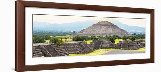 ¡Viva Mexico! Panoramic Collection - Teotihuacan Pyramids V-Philippe Hugonnard-Framed Photographic Print