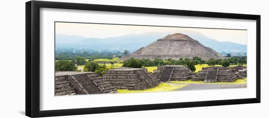 ¡Viva Mexico! Panoramic Collection - Teotihuacan Pyramids V-Philippe Hugonnard-Framed Photographic Print