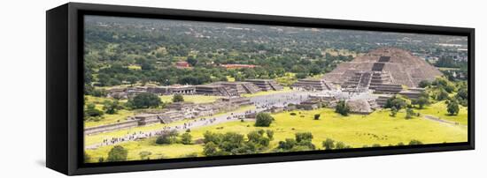 ¡Viva Mexico! Panoramic Collection - Teotihuacan Pyramids VII-Philippe Hugonnard-Framed Stretched Canvas