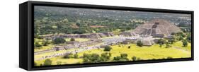 ¡Viva Mexico! Panoramic Collection - Teotihuacan Pyramids VII-Philippe Hugonnard-Framed Stretched Canvas