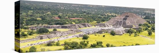 ¡Viva Mexico! Panoramic Collection - Teotihuacan Pyramids VII-Philippe Hugonnard-Stretched Canvas