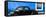 ¡Viva Mexico! Panoramic Collection - The Black VW Beetle Car with Blue Wall-Philippe Hugonnard-Framed Stretched Canvas