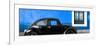 ¡Viva Mexico! Panoramic Collection - The Black VW Beetle Car with Blue Wall-Philippe Hugonnard-Framed Photographic Print