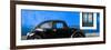 ¡Viva Mexico! Panoramic Collection - The Black VW Beetle Car with Blue Wall-Philippe Hugonnard-Framed Photographic Print