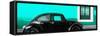 ¡Viva Mexico! Panoramic Collection - The Black VW Beetle Car with Coral Green Wall-Philippe Hugonnard-Framed Stretched Canvas