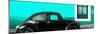 ¡Viva Mexico! Panoramic Collection - The Black VW Beetle Car with Coral Green Wall-Philippe Hugonnard-Mounted Photographic Print