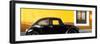¡Viva Mexico! Panoramic Collection - The Black VW Beetle Car with Dark Yellow Wall-Philippe Hugonnard-Framed Photographic Print
