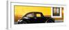 ¡Viva Mexico! Panoramic Collection - The Black VW Beetle Car with Dark Yellow Wall-Philippe Hugonnard-Framed Photographic Print