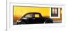 ¡Viva Mexico! Panoramic Collection - The Black VW Beetle Car with Dark Yellow Wall-Philippe Hugonnard-Framed Photographic Print