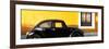 ¡Viva Mexico! Panoramic Collection - The Black VW Beetle Car with Dark Yellow Wall-Philippe Hugonnard-Framed Photographic Print