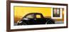 ¡Viva Mexico! Panoramic Collection - The Black VW Beetle Car with Dark Yellow Wall-Philippe Hugonnard-Framed Photographic Print