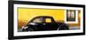 ¡Viva Mexico! Panoramic Collection - The Black VW Beetle Car with Dark Yellow Wall-Philippe Hugonnard-Framed Photographic Print