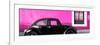 ¡Viva Mexico! Panoramic Collection - The Black VW Beetle Car with Deep Pink Wall-Philippe Hugonnard-Framed Photographic Print