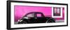 ¡Viva Mexico! Panoramic Collection - The Black VW Beetle Car with Deep Pink Wall-Philippe Hugonnard-Framed Photographic Print