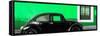 ¡Viva Mexico! Panoramic Collection - The Black VW Beetle Car with Green Wall-Philippe Hugonnard-Framed Stretched Canvas