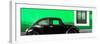 ¡Viva Mexico! Panoramic Collection - The Black VW Beetle Car with Green Wall-Philippe Hugonnard-Framed Photographic Print