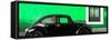 ¡Viva Mexico! Panoramic Collection - The Black VW Beetle Car with Green Wall-Philippe Hugonnard-Framed Stretched Canvas